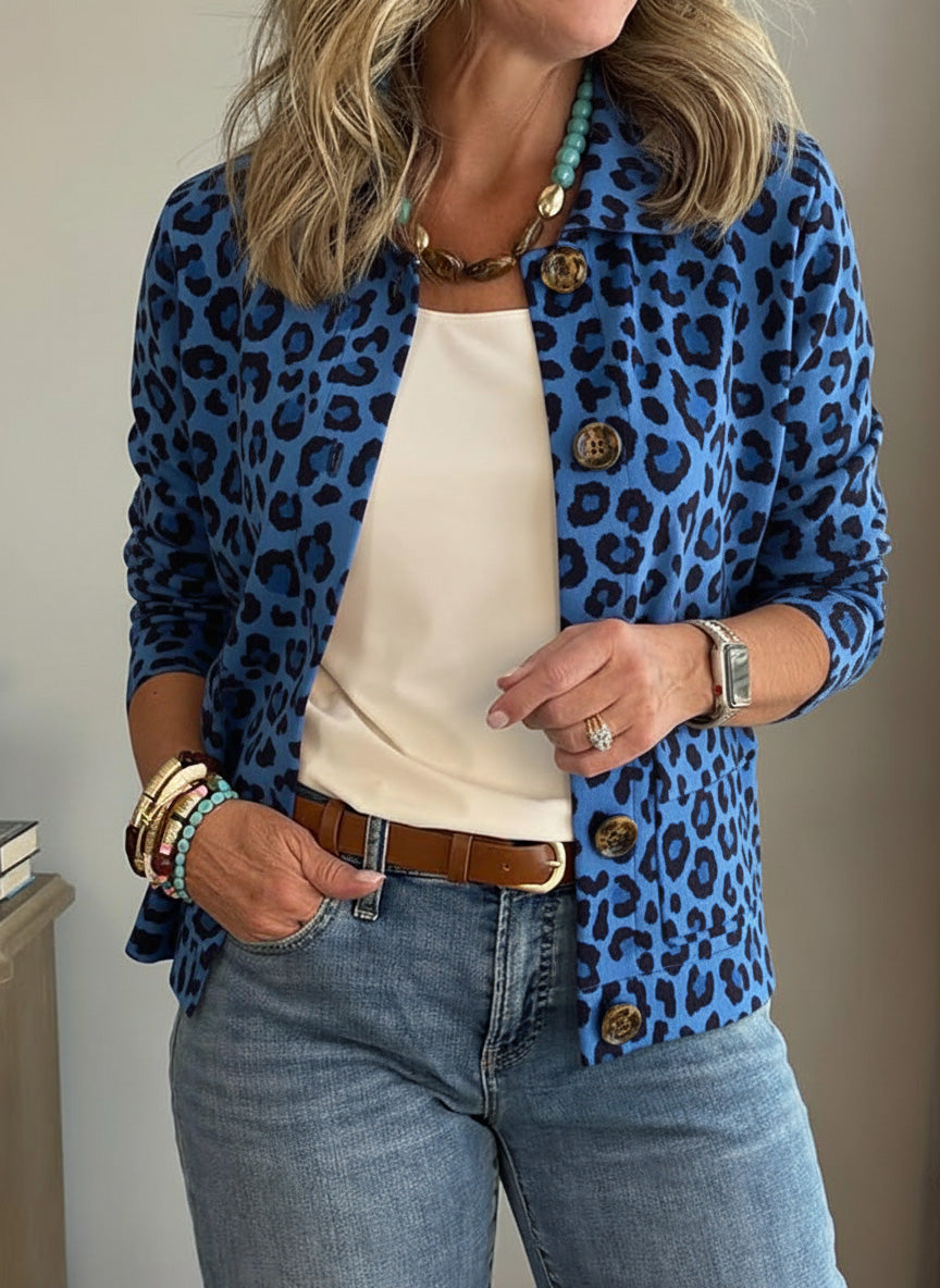 🎁CLEARANCE SALE🔥 Casual Lapel Pocket Leopard Print Jacket