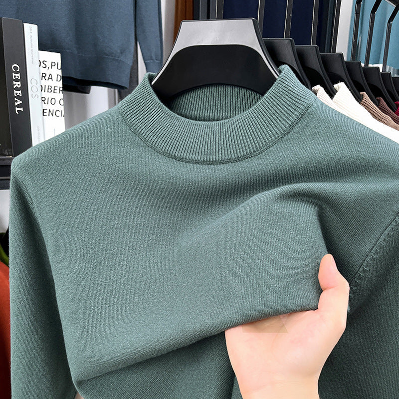 📦Buy 2 PCS for free shipping🎁Men's autumn and winter high-quality cashmere solid color stand collar warm sweater