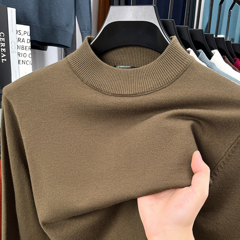 📦Buy 2 PCS for free shipping🎁Men's autumn and winter high-quality cashmere solid color stand collar warm sweater