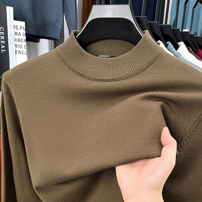 📦Buy 2 PCS for free shipping🎁Men's autumn and winter high-quality cashmere solid color stand collar warm sweater