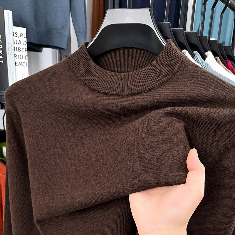 📦Buy 2 PCS for free shipping🎁Men's autumn and winter high-quality cashmere solid color stand collar warm sweater