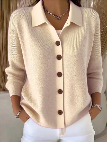 📦Buy 2 PCS for free shipping🎄 Women's Plain Long Sleeve Shawl Collar Casual Cardigan Outerwear