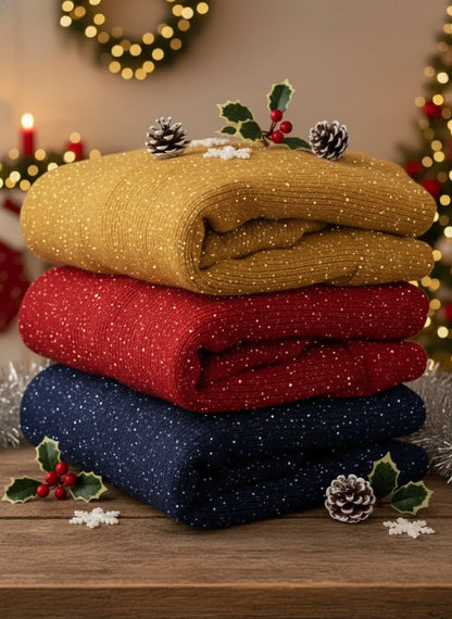 📦Buy 2 PCS for free shipping🔥 Christmas Sparkling Loose Pocket Pullover Sweater