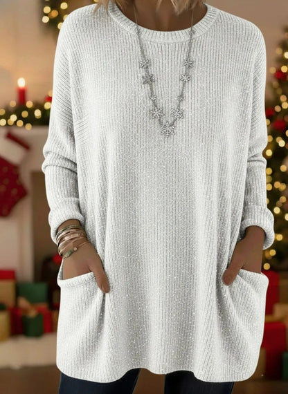 📦Buy 2 PCS for free shipping🔥 Christmas Sparkling Loose Pocket Pullover Sweater