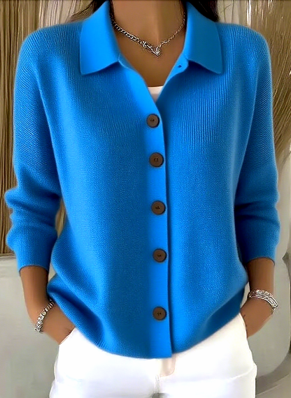 📦Buy 2 PCS for free shipping🎄 Women's Plain Long Sleeve Shawl Collar Casual Cardigan Outerwear