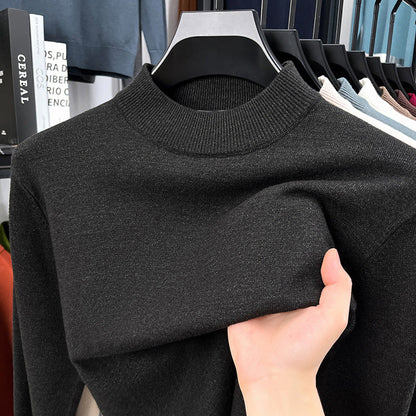 📦Buy 2 PCS for free shipping🎁Men's autumn and winter high-quality cashmere solid color stand collar warm sweater