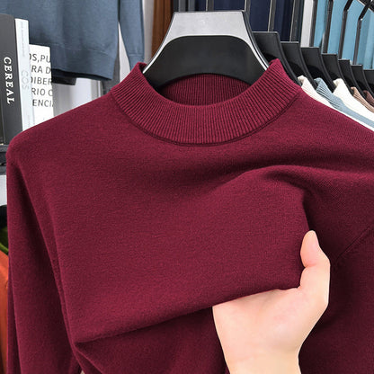 📦Buy 2 PCS for free shipping🎁Men's autumn and winter high-quality cashmere solid color stand collar warm sweater