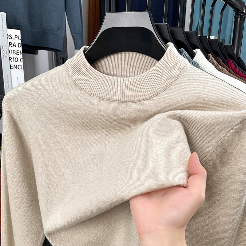 📦Buy 2 PCS for free shipping🎁Men's autumn and winter high-quality cashmere solid color stand collar warm sweater
