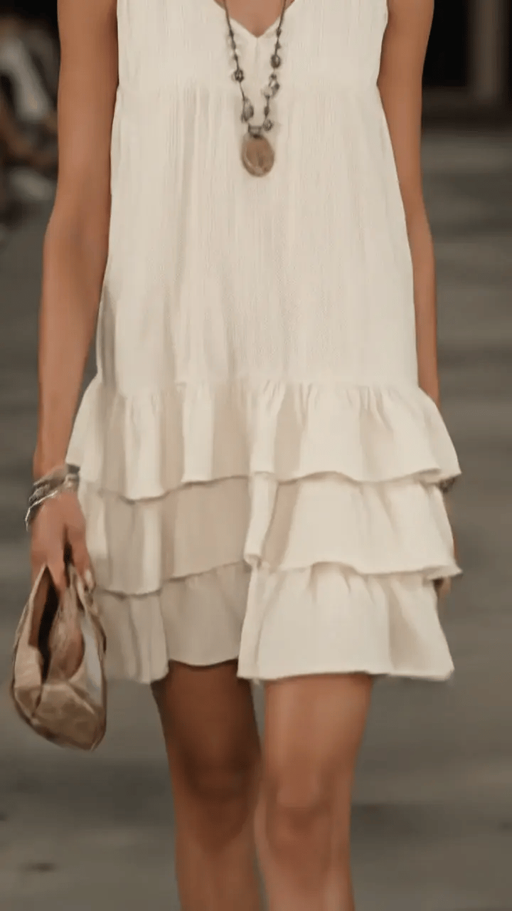 🎁New Arrivals🔥 Women's Cotton And Linen Loose-fitting Solid Color Vest Dress